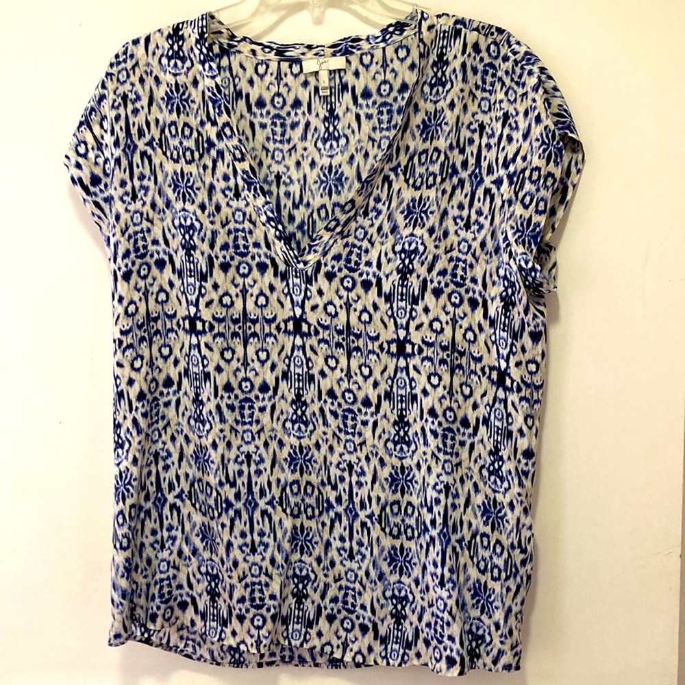 Joie silk Ikat print blouse